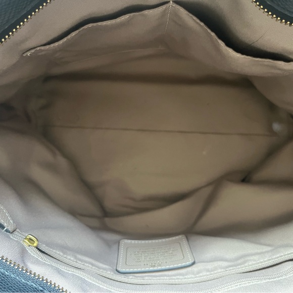 Coach Black Pebbled Leather Tote - Picture 11 of 15